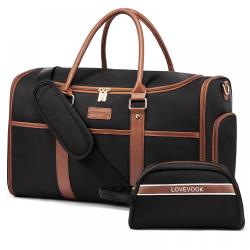 Lovevook 2022 Duffle Bags with Shoes Compartment Wash Pouch Foldable Luxury Carry-Ons Weekender Bags Womens Travel Luggage Bags