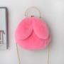 Custom plush Tote bag rabbit cute shape design decorative storage shopping niche design plus logo zipper bag