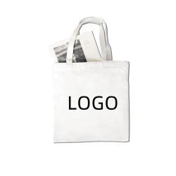Custom Print & embroidery LOGO Cotton Tote Bag Lightweight Canvas Reusable Grocery Shopping Bags for Advertising Activity Gift