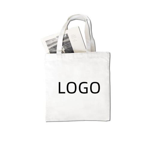 Custom Print & embroidery LOGO Cotton Tote Bag Lightweight Canvas Reusable Grocery Shopping Bags for Advertising Activity Gift