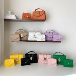 European American Fashion Two Pieces Of The Mother's Handbags Metal Lock Retro Diamond Lattice Bags Classic Popular Female Bags