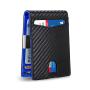 Hot sales RFID money clip wallets carbon fiber leather slim wallet money clip for men