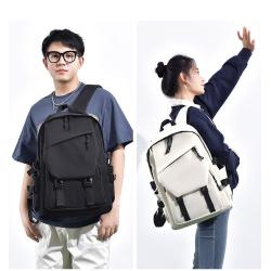 ZWY008 New Junior High School Student Fashion Shoulder Bag Outdoor Lightweight Solid Color Backpack Multi-pocket Laptop Bag