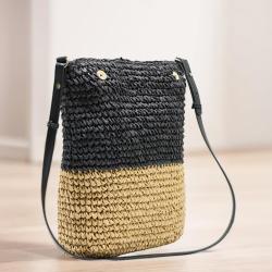 2024 New Fashion Folding Straw Woven Bag Dual purpose Single Shoulder Summer Woven Bag Handbags For Women