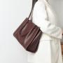 Custom Logo Female Vintage Real Leather Ladies Shoulder Tote Bags With Zipper For Women Large Capacity Handbags And Purses