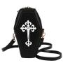 Fashion retro dark character cross coffin female BAG PU inclined span bag