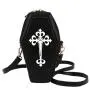 Fashion retro dark character cross coffin female BAG PU inclined span bag