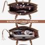 2pc/set Fashionable office lady computer tote handbag set large leather shoulder bags Croc solid laptop briefcase bags for women