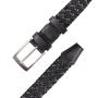 Newest pin buckle leather belt leather men weaved belt with elastic band for men women