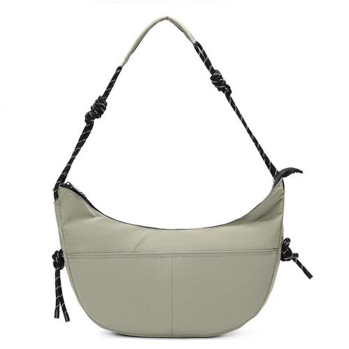 Autumn Trendy Casual Versatile Dumpling Bag One Shoulder Armpit Crossbody Nylon and Leather Multi-Purpose Bag for Ladies