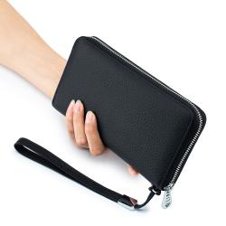 Wholesale women long wallets genuine leather women clutch bag leather long wallet purse for ladies