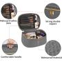 Cosmetic Mini Jars Inside Compact Case Drawstring Make Up Bag Faux Leather Makeup Bag Vegan Leather Makeup Bag With Window