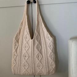 XL331 Vintage Handmade Woolen Knitting Bag New Version Shoulder Bag Lightweight Ladies Tote Bag Imported Shopping Handbag
