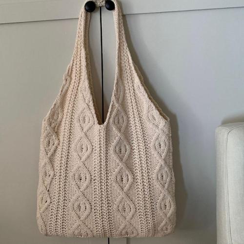 XL331 Vintage Handmade Woolen Knitting Bag New Version Shoulder Bag Lightweight Ladies Tote Bag Imported Shopping Handbag