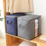 HR236 Thickened Non-woven Cotton Quilt Storage Bag With Double Zipper Clothing Bag Travel Storage Visible Cube Style Quilt Bag