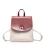 Factory Wholesale Hasp Pocket Women Fashion Real Leather Backpack