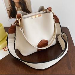 New Design Canvas Tote Bag Plain Pu Leather Handbags Bags Briefcase Satchel Laptop Sac A Main Femme Leather Crossbody Bags