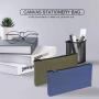 Gelory Blue Army Green Women'S Small Makeup Pouch Zipper Stationery Bag Pencil Case Pouch