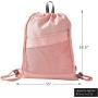 Gelory Drawstring Backpack Gym Cinch Bag String Backpack Women Girls Teen Kids Water Resistant Sport Sack Pack with Mesh Pocket