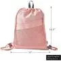Gelory Drawstring Backpack Gym Cinch Bag String Backpack Women Girls Teen Kids Water Resistant Sport Sack Pack with Mesh Pocket