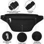 Wholesale Custom Luxury Unisex Large Black Color Casual Durable Thicken Nylon Fabric Cycling Travel Hiking Fanny Pack Waist Bag