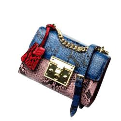 New Arrival Embossed Snake Skin Pattern Fashion Leather Classic Trendy Designer Crossbody Lady Handbag Shoulder Bags