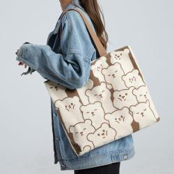 CCF276 Eco Messenger Bags Small Casual Cotton Canvas Tote Crossbody Bag Women's Shoulder Bag with Zipper