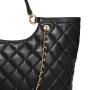 Factory Customized Black Lingge Classic Shoulder Bag Large Capacity Handbag With Metal Short Chain Shoulder Strap For Women