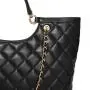 Factory Customized Black Lingge Classic Shoulder Bag Large Capacity Handbag With Metal Short Chain Shoulder Strap For Women