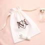 Small White Creamy Cotton Linen Drawstring Bags French Linen Gift Jewelry Bags