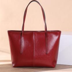 Wholesale Fashion Oil Wax Retro Genuine Leather Big Tote Bag Ladies Handbags Large Capacity Women Shoulder Hand Bag