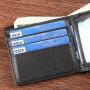 High-End Men's Cross-Border Short Wallet Multi-Function PU Leather Credit Card Bag with Waterproof Coin Purse