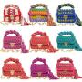 New popular women shoulder bag handmade bags purse ladies colorful cloth strip weaving handbags crossbody bags sac main femm sac pochette femme
