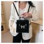 ZR158 Girls' Backpacks Are Versatile And Stylish with Small Checked Schoolbags Cosmetics Women Bag Female Backpack Mini Zipper