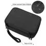 Double Layer Travel Cosmetic Bag Case Makeup Train Organizer Bag with Handle Strap for Makeup Brushes