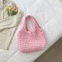 Popular, fashionable, simple, commuting wrinkled bag for women, shoulder underarm bag, hand-held bucket bag, trendy