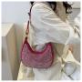 ZR542 Women's Saddle Bag PU Contrasting Color Stitching Fashion Working Portable One Shoulder Female Girl Tote Bag Shopping