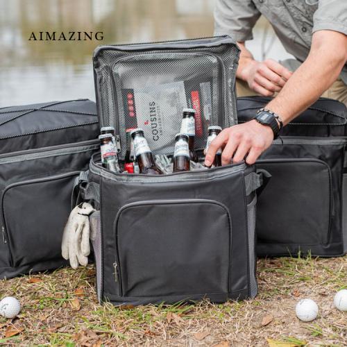 Golf Trolley Cooler Bag High Quality Double Compartment Biodegradable Freezer Bags Thermo Polyurethane Clear Bag Fashion Eco