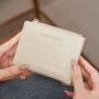Alligator Soft Leather Short Credit Card Holder Coin Purse  Ladies Wallets  sac tendance 2024 Women's Folding Zipper Wallet