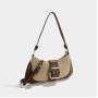 2024 Custom Canvas PU Leather Underarm Hobo Bag For Fashion Women Shoulder Purse