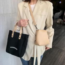 Wholesale High Quality Fashionable Cheap Custom Logo Portable Handbag Women Durable Canvas Travel Tote Bags