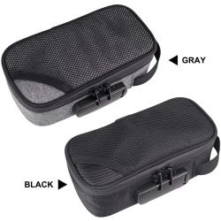 Hot Sell Carbon Lining Pipe Pouch Child Proof Stash Box Herb Smell Proof Container  Locked Box for Tobacco