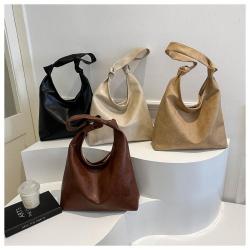 Europe and the United States fashion high quality retro bag women's bag 2024 new niche design pu single shoulder armpit bags