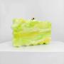 2024 latest yellow green square acrylic box evening bag clutch for women party purse Wedding Dinner handbags