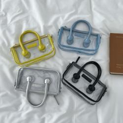 2024 Wholesale Cheap Custom Logo Fashion Pvc Transparent Women's Jelly Beach Shoulder Bags Handbags Purses