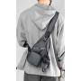 ZR565 Man Chest Bag PU USB New Waterproof Cup Cover Shoulder Bag Sports Travel Crossbody Solid Color Business High Quality Bag
