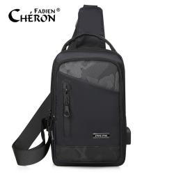 Everyday Utility Hike Waterproof Big Cellphone Camo Usb Charging Port Crossbody Single-Shoulder Chest Bag