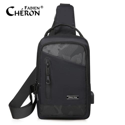 Everyday Utility Hike Waterproof Big Cellphone Camo Usb Charging Port Crossbody Single-Shoulder Chest Bag