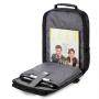 Simple Business Travel Backpack Large-Capacity Double-Layer Notebook Laptop Backpack Waterproof with Zipper Gift Printing