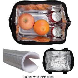 Gelory Large Capacity Reusable Insulated Cooler Lunch Tote Bag Custom Durable Lunch Bag For Men Women